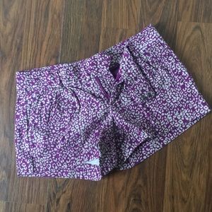 Purple Print Shorts from Banana Republic
